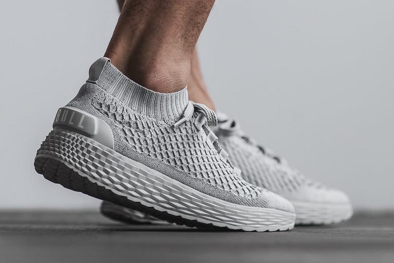 Nobull Arctic Reflective Knit Runner Men's Running Shoes Grey | USA M1012Q